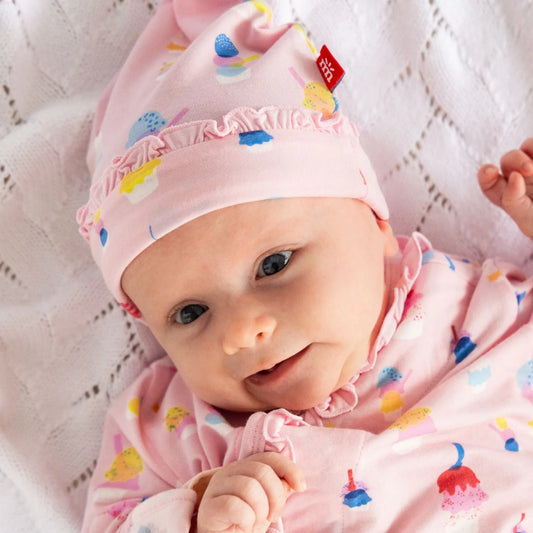 Pink Sundae Funday Magnetic Gown + Hat (NB-3M)