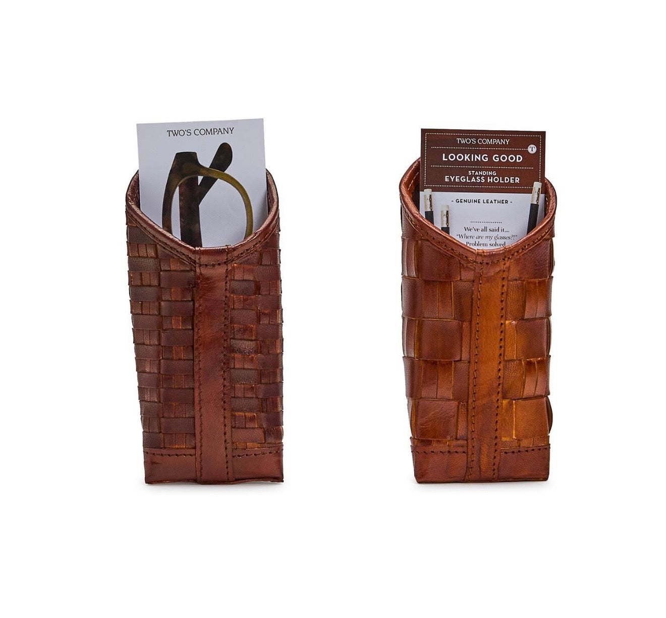 Woven Leather Accessory Holder