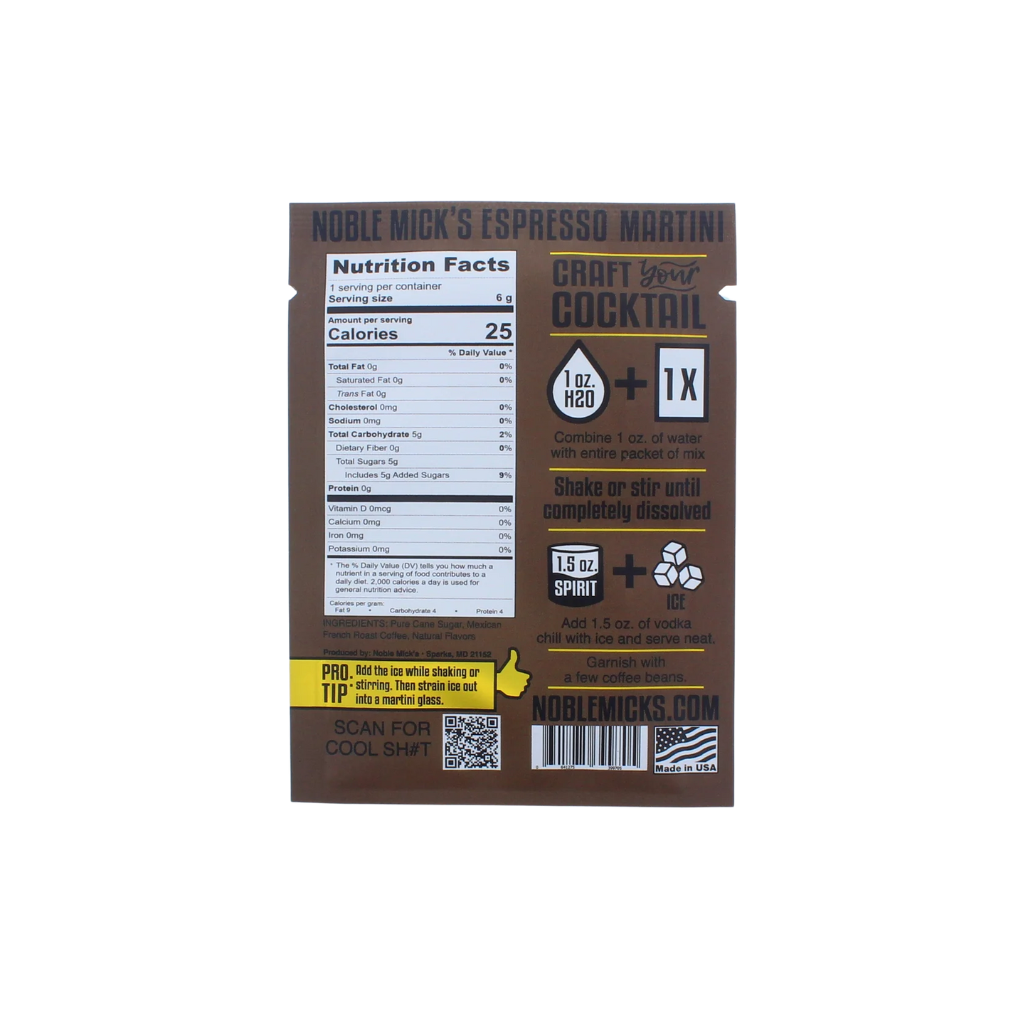 Noble Mick’s Espresso Martini Single Serve