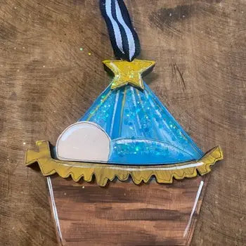 Baby Jesus Hand Painted Christmas Ornament - Personalizable