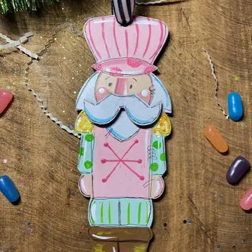 Pink Nutcracker Christmas Ornament - Personalizable