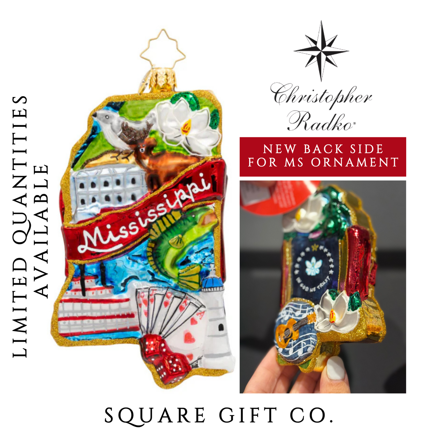 Magnolia Memories Christopher Radko Ornament - PRE ORDER