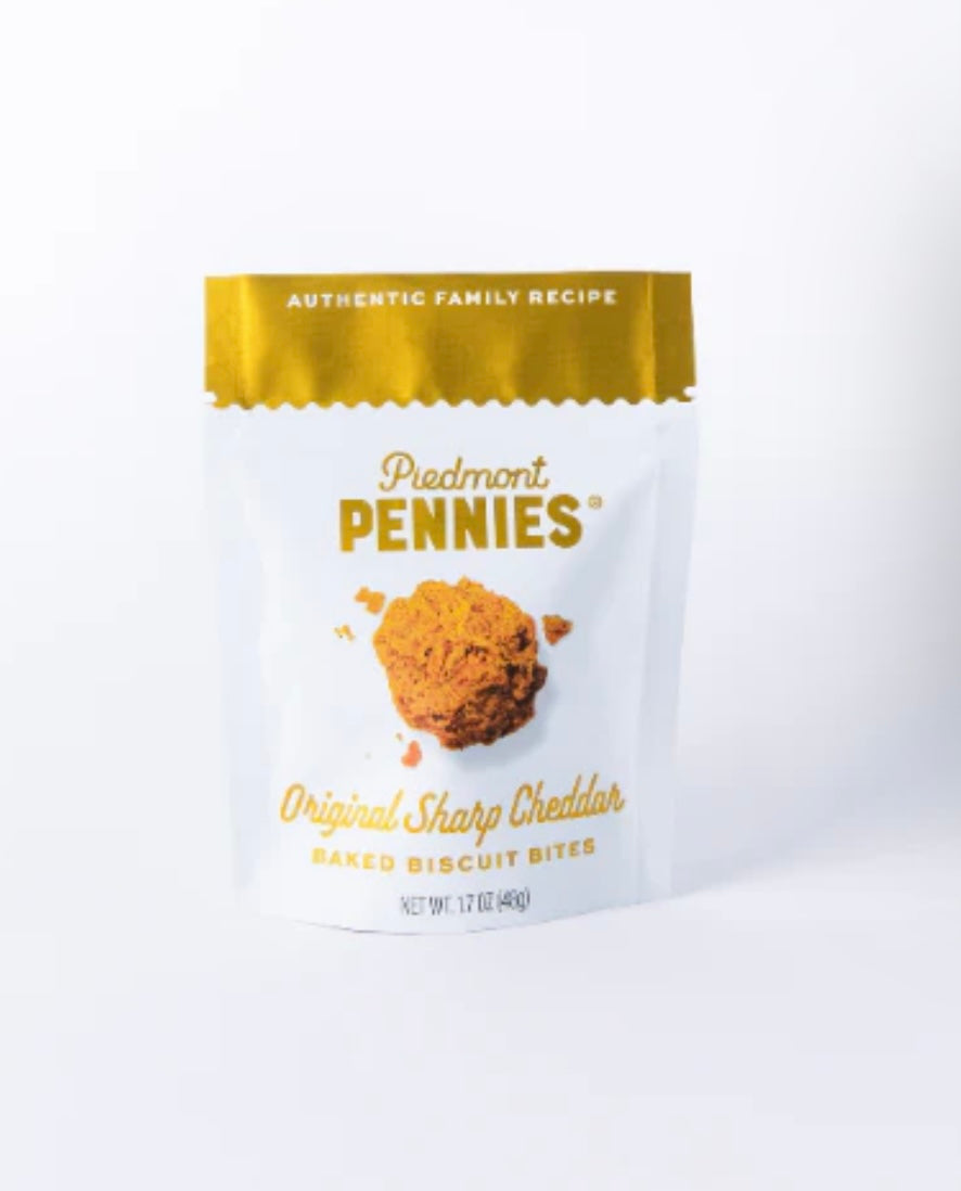 Piedmont Pennies Cheesy Biscuit Bites - Original Sharp Cheddar
