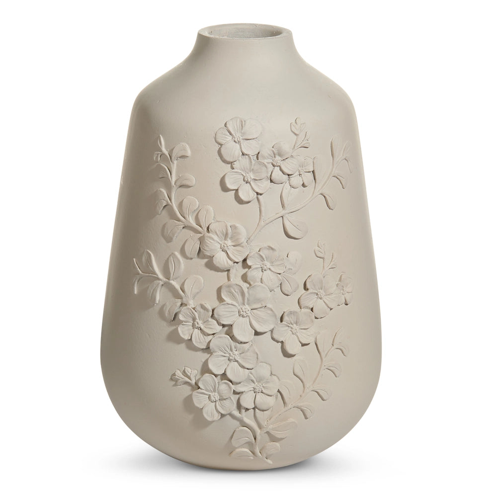 White Floral Vase, 2 Sizes