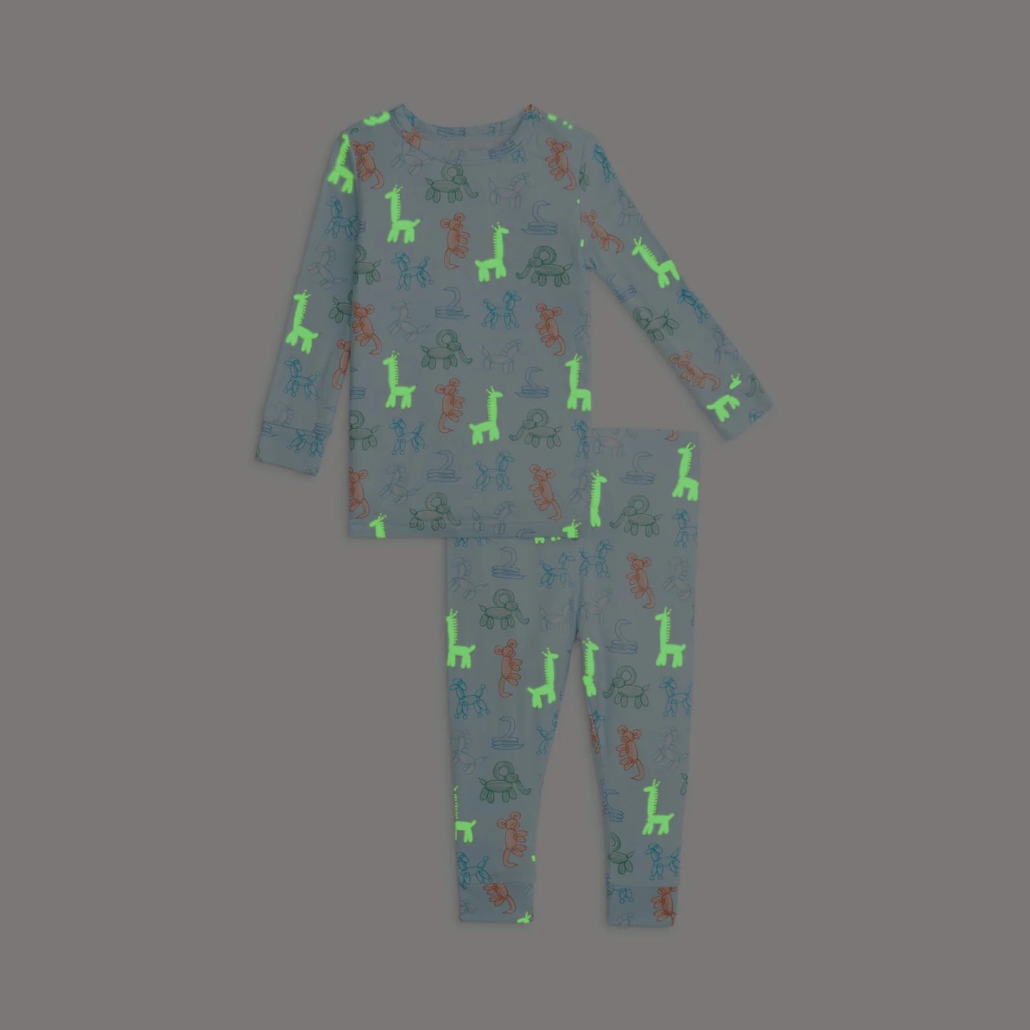 Blue Party Animals Glow in the Dark PJ Toddler Set