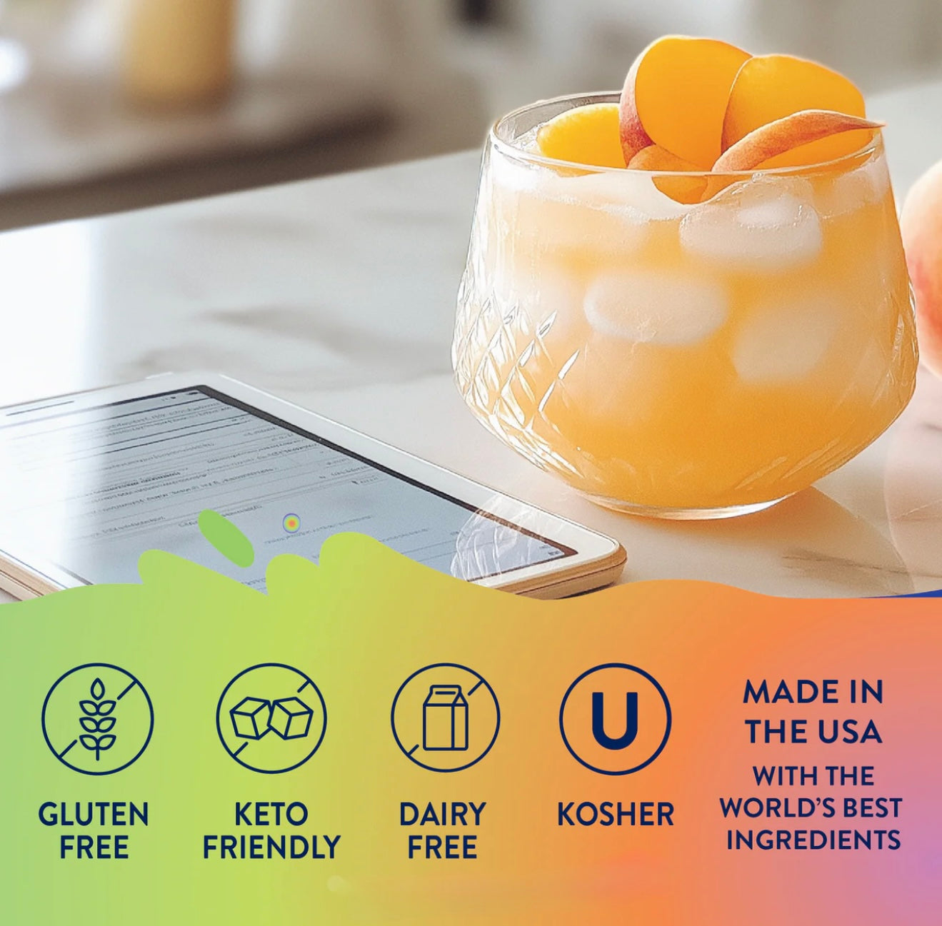 Sugar Free Energy Syrup Peach Mango