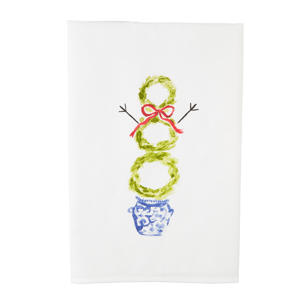 Snowman Christmas Topiary Towel