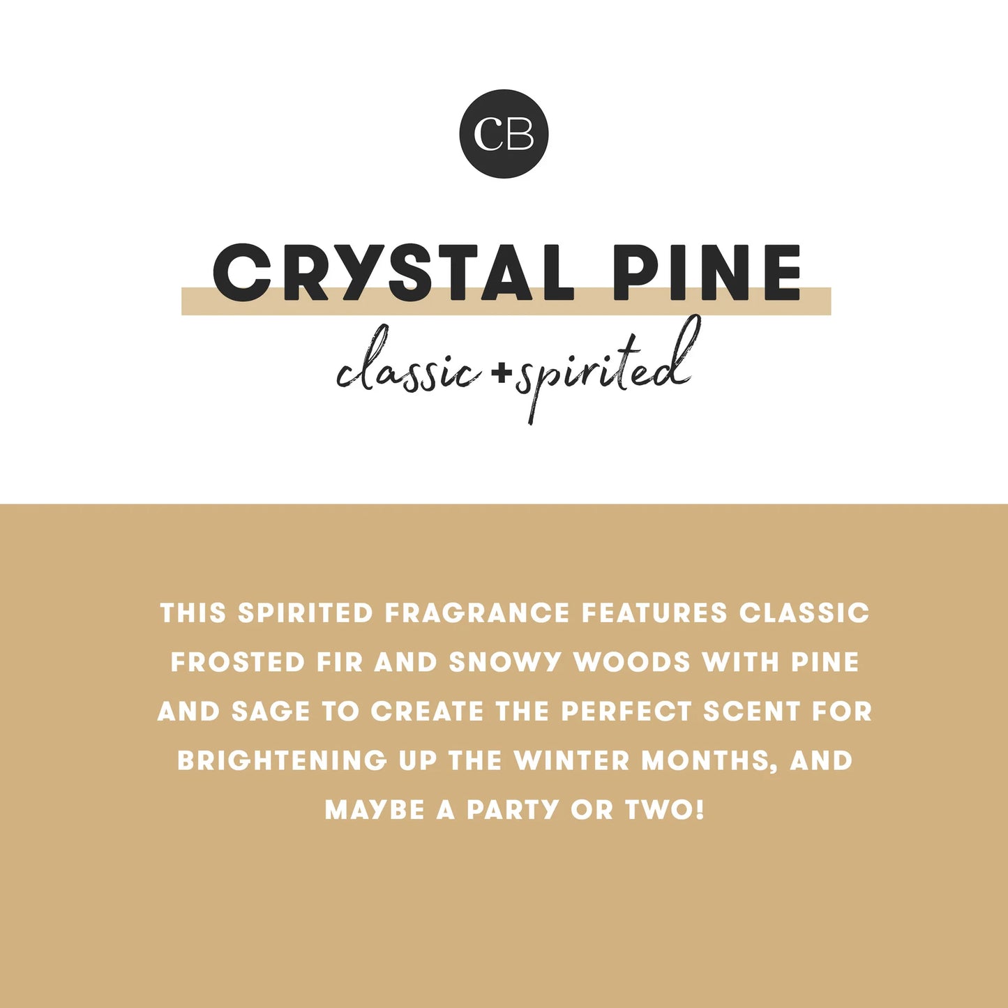 Crystal Pine Inverted Candle, 10oz