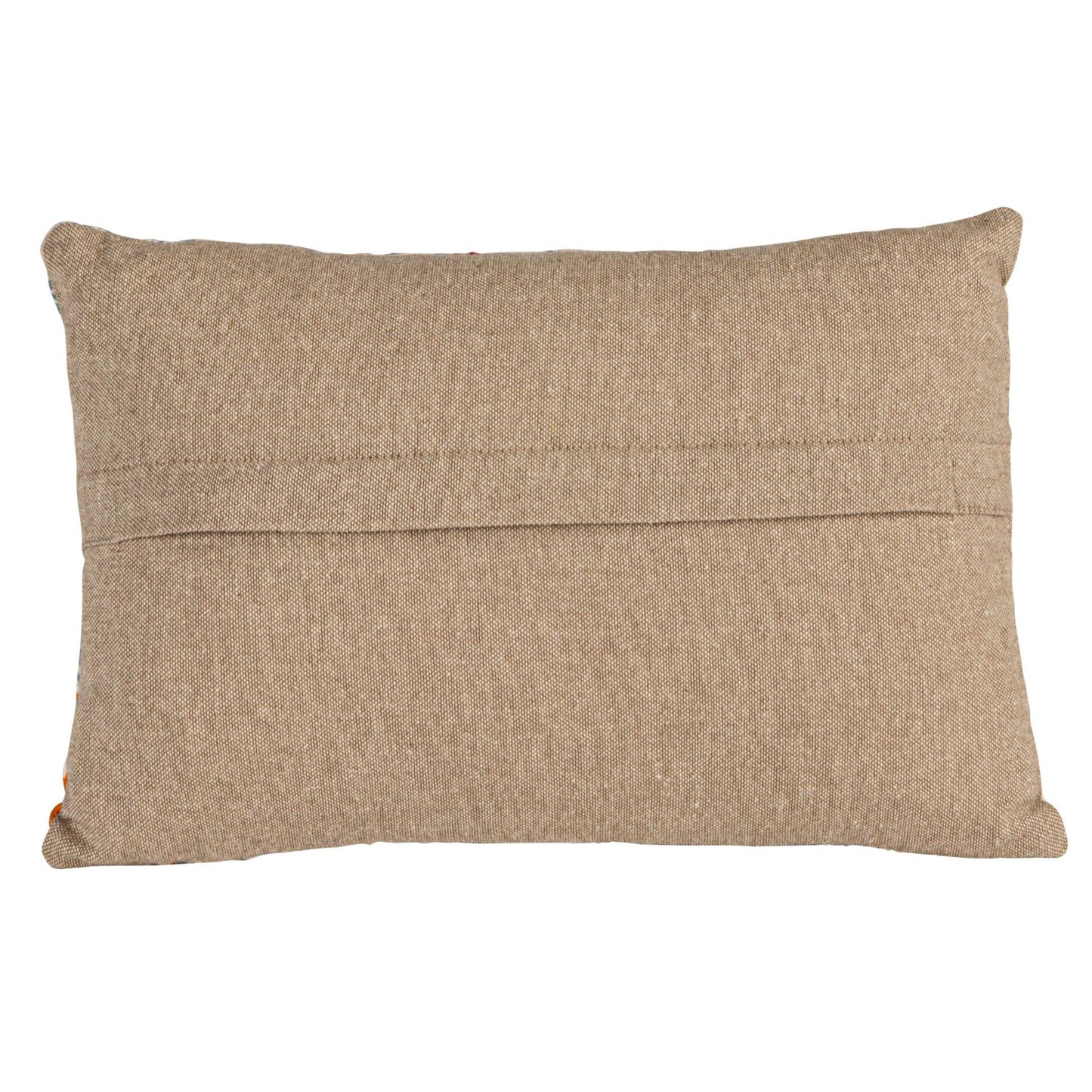 Cotton Floral Printed Lumbar Pillow, Multi Color