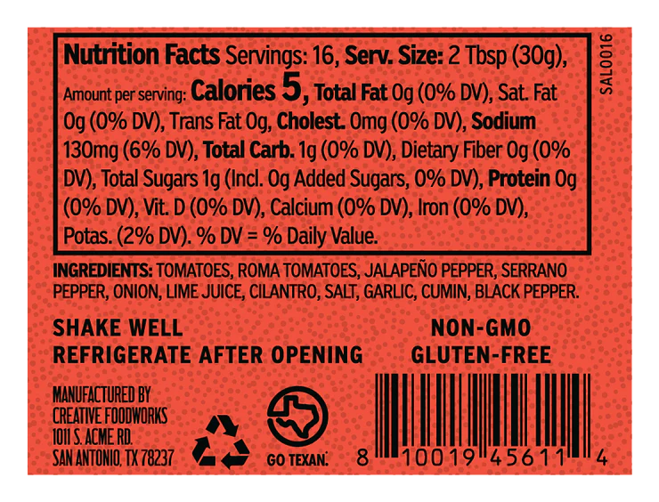 El Arroyo 16 oz Salsa- HOT