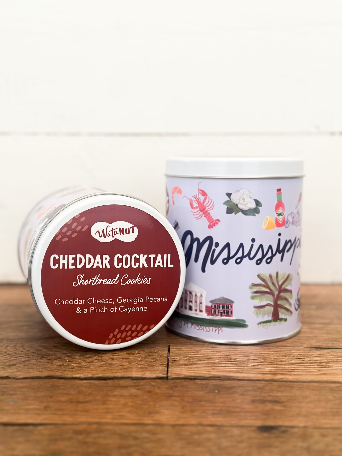 MISSISSIPPI TIN- Cheddar Cocktail Shortbread Cookies