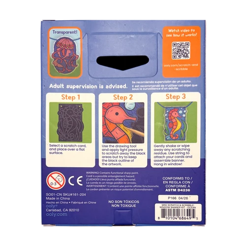 Mini Scratch & Scribble: Window Banner Kit Ocean