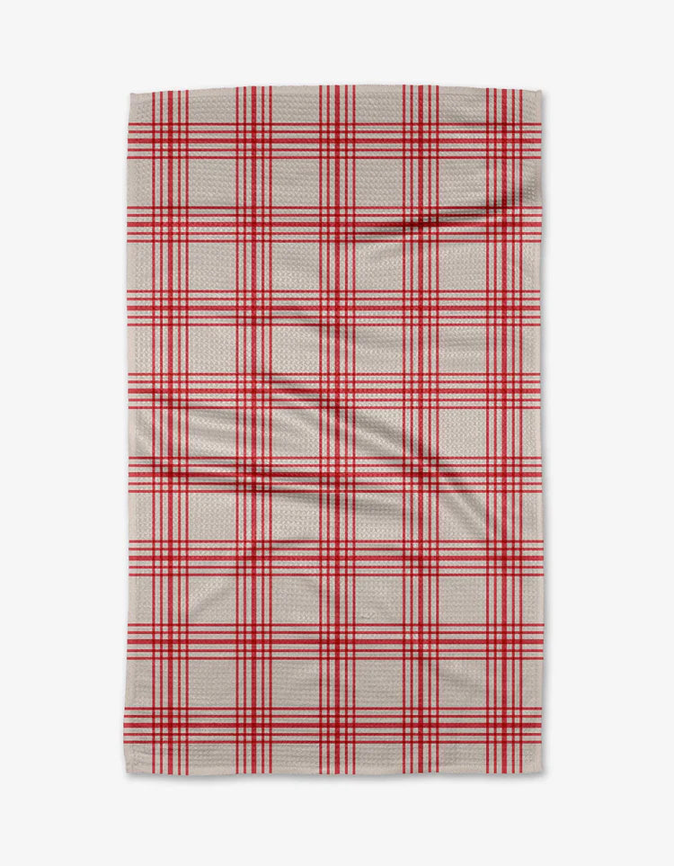 Cranberry Stripes Kitchen Towel