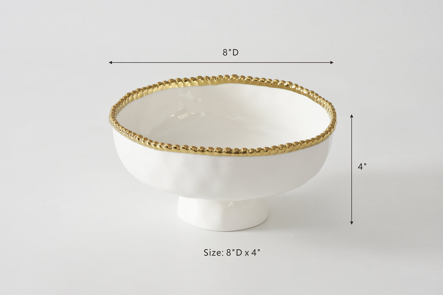 Pampa Bay Medium Footed Bowl Beaded