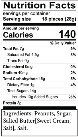 Butter Roasted Gourmet Peanuts - 6.5oz