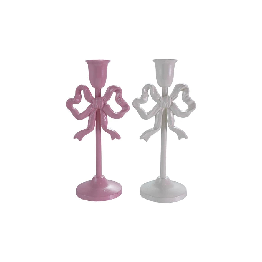 Cast Iron 10” Bow Taper Holder, 2 colors