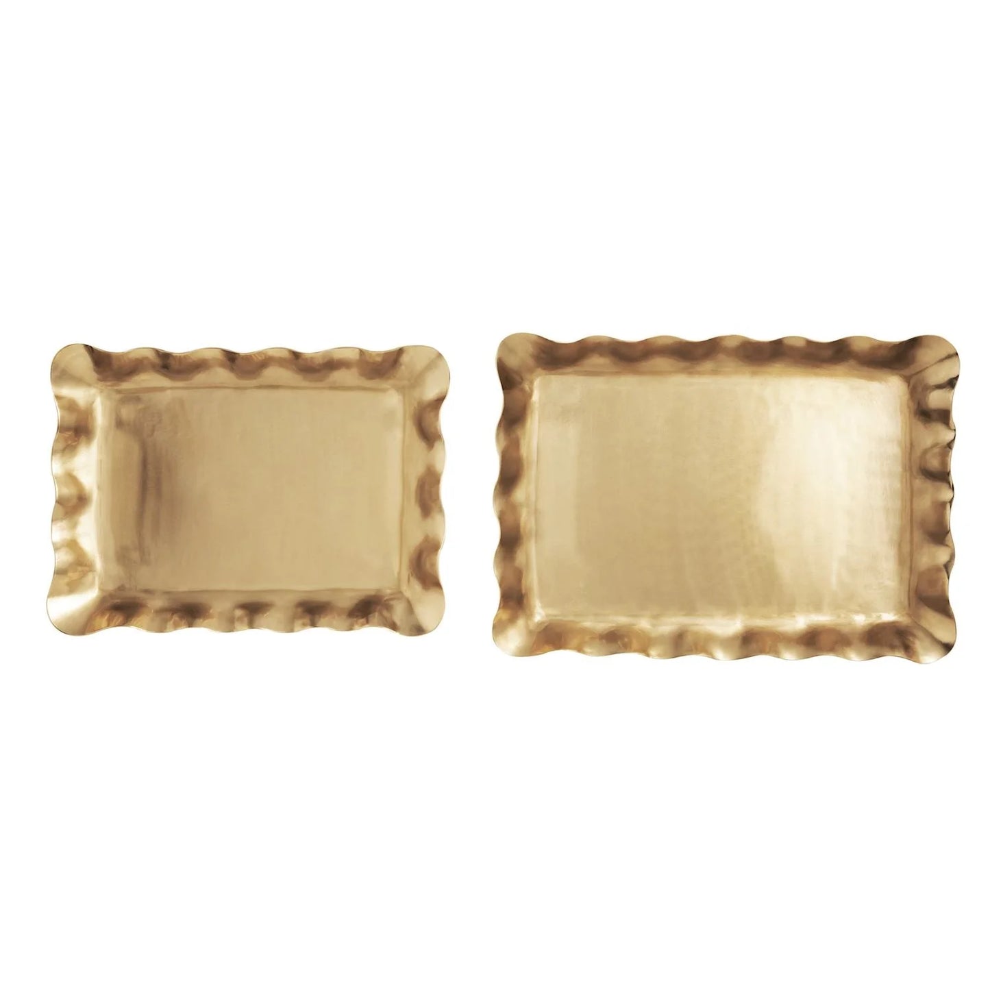 Brass Ruffle Tray, 2 sizes