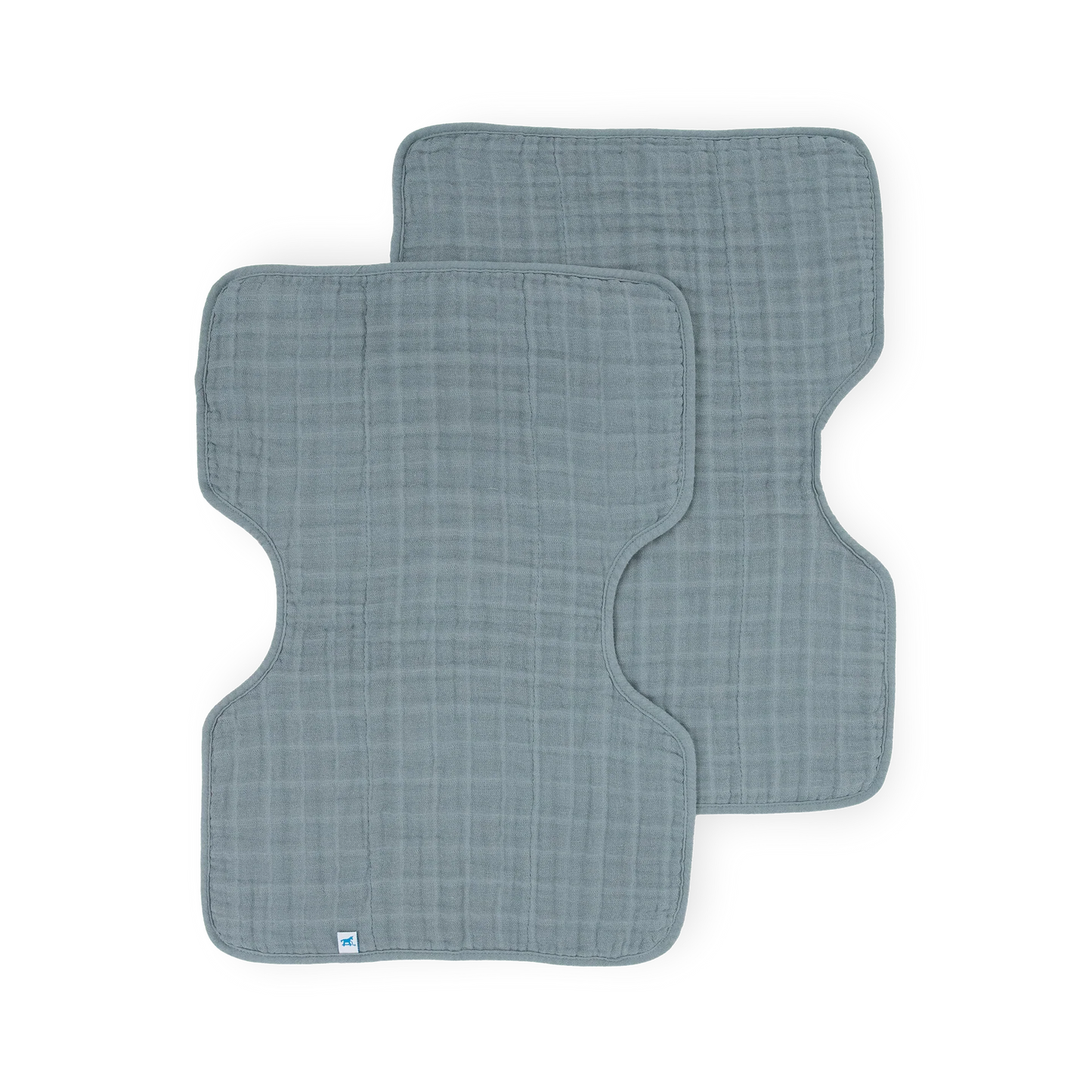 Cotton Muslin Burp Cloth 2 Pack - Sea Blue