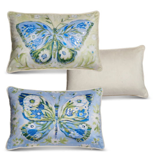 Wings of the Meadow Butterfly Pillow