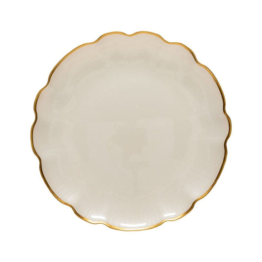 Scalloped Glass Charger, Fancesca Gold