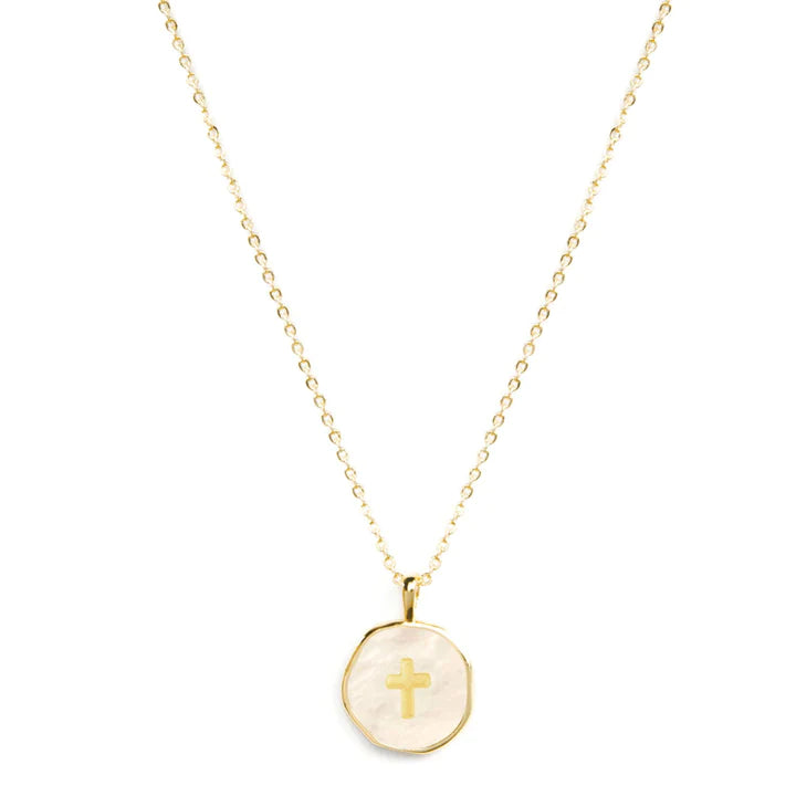Cross Pendant Shell Necklace