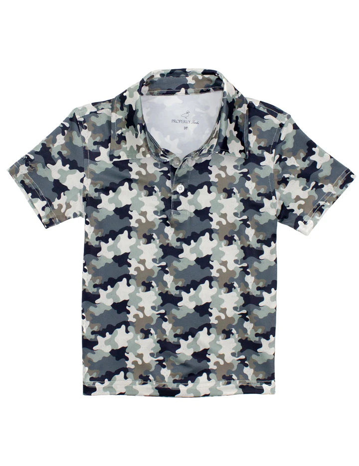 PT Youth Inlet Polo Delta Backwater Camo