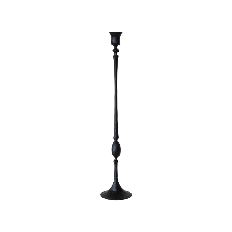 2O" H Hand Forged Cast Iron Taper Candle Holder
