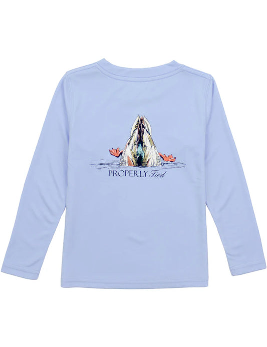 PT Youth Performance LS Diving Mallard Light Blue