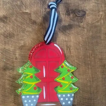 Front Door Welcome Christmas Ornament