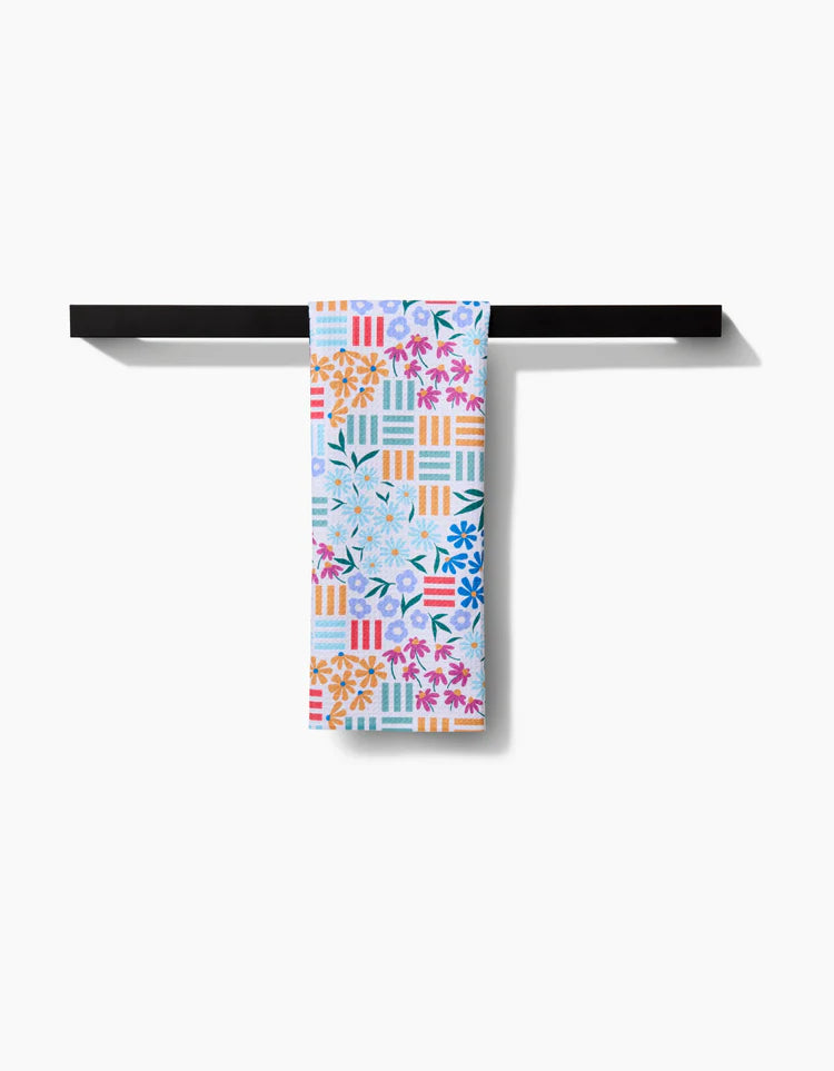 Geometry Floral Garden Bar Towel