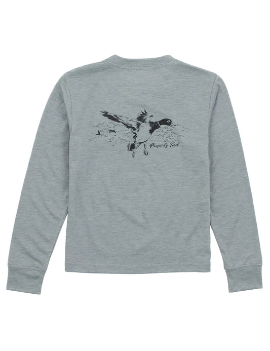 PT Youth Portland Pocket LS Flying Mallard Moss Grey