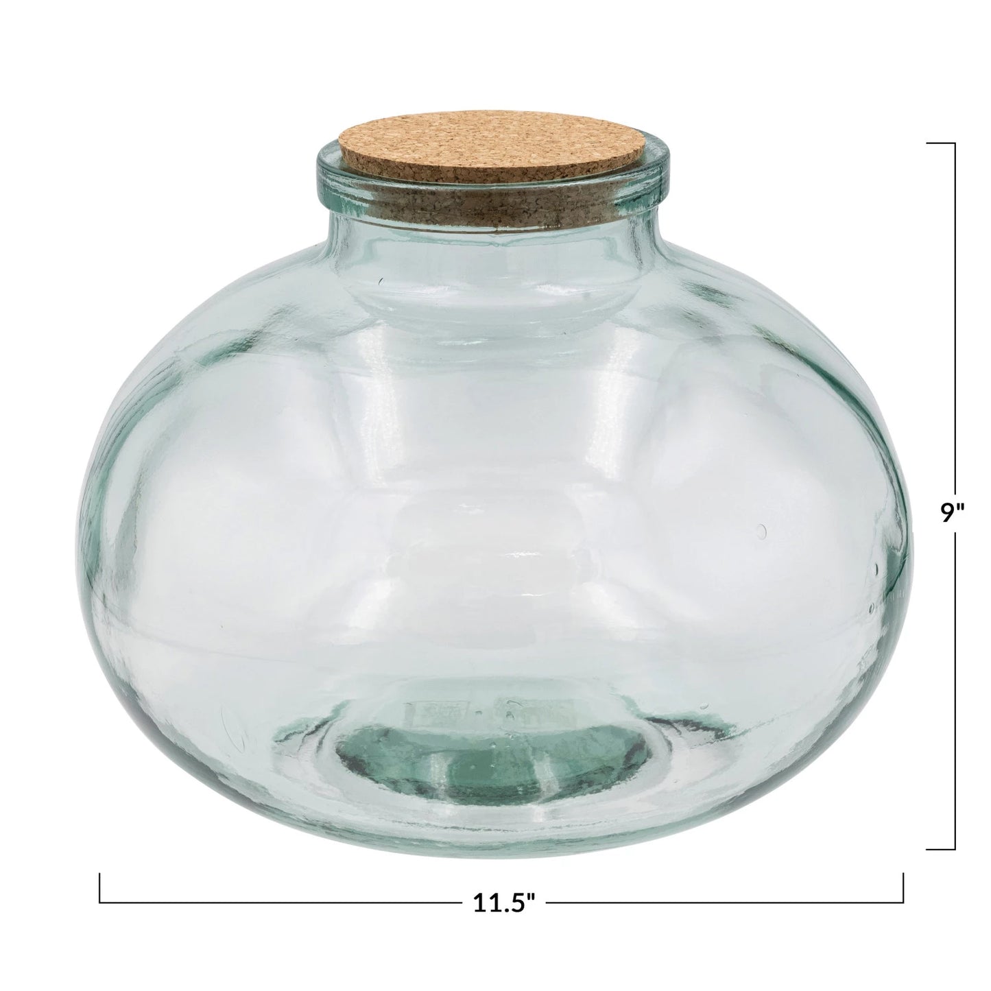 Glass Jar w/ Cork Lid, 8 quart