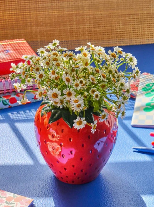 Strawberry Field Ceramic Vase