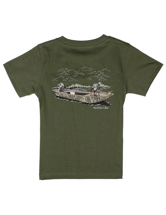 PT Youth Mossy Oak Boat Ride SS Olive