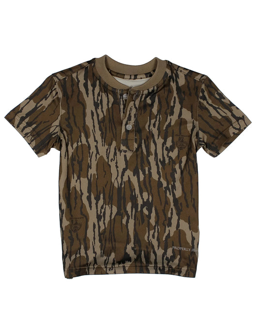 PT Youth Ravine Henley SS Mossy Oak Original Bottomland