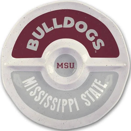 MSU Melamine Round Chip & Dip Bowl