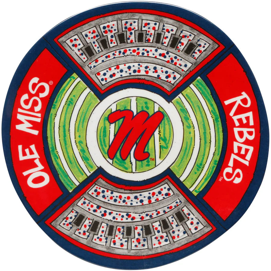 Ole Miss Round Stadium Platter