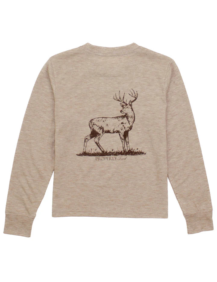 PT Portland Pocket Tee LS Whitetail Sand
