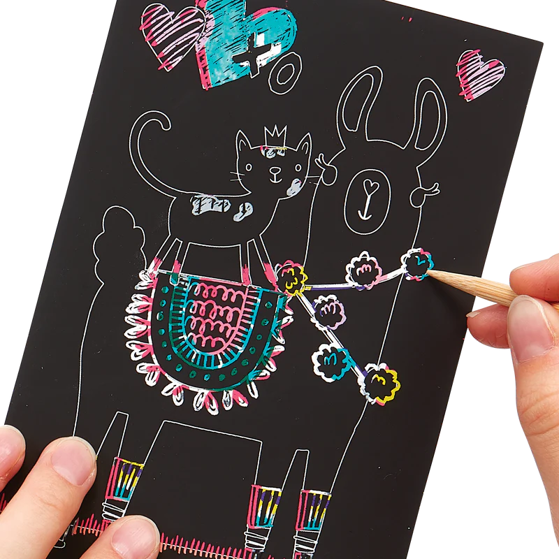 Funtastic Friends - Mini Scratch & Scribble Art Kit
