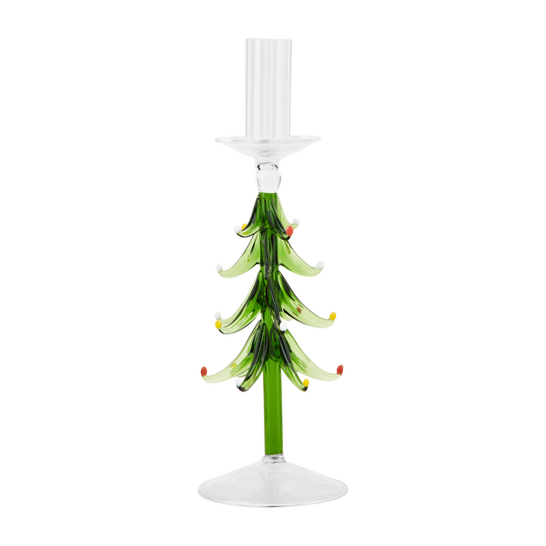 Small Glass Tree Taper Holder