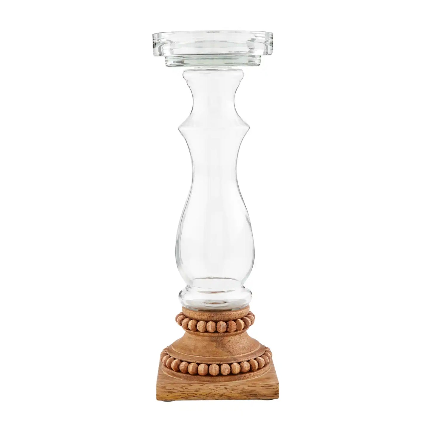 Small Beaded Glass Candlestick
