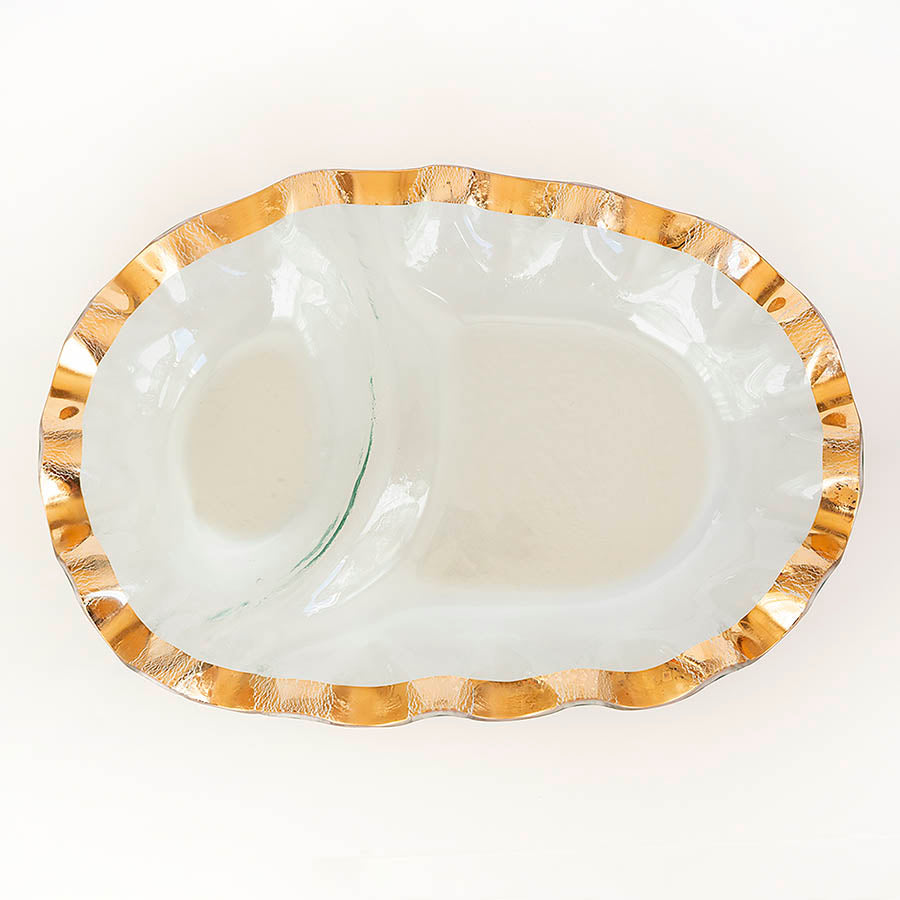 Annie Glass Ruffle Chip & Dip