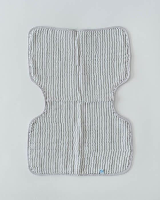 Cotton Muslin Burp Cloth - Grey Stripe