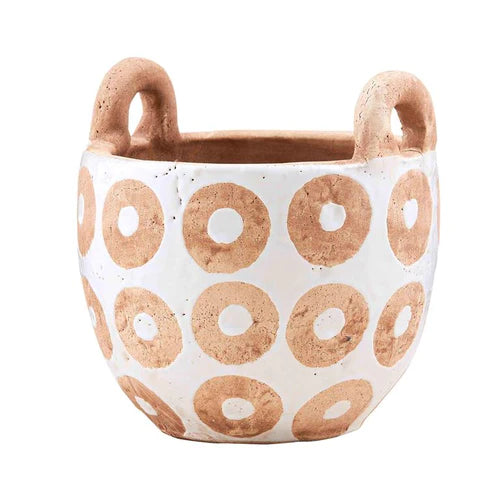 Circle White Terracotta Pots