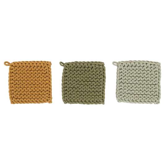 8” Cotton Crochet Pot Holders