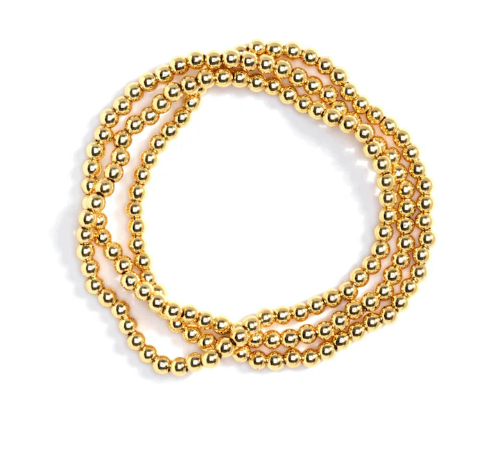 Gold Ball Bracelet 4mm