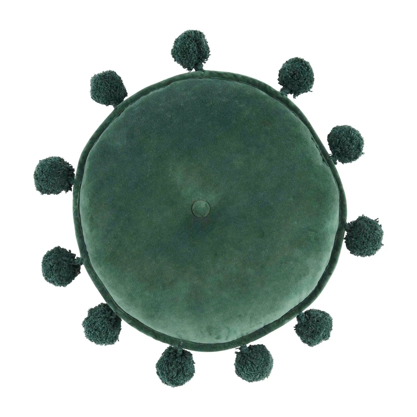 Round Velvet Pom Pillow