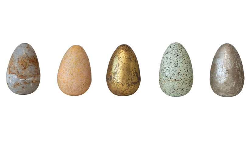 Hand Painted Metal Egg