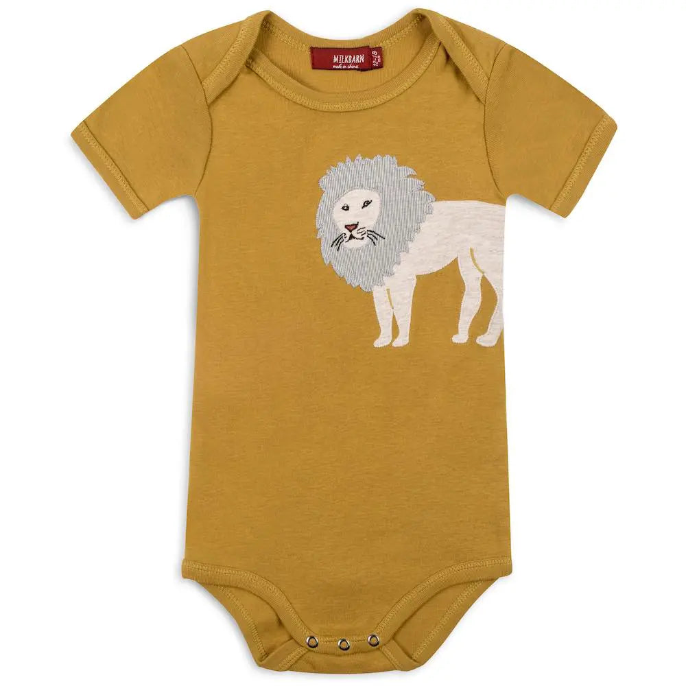 Organic SS Applique One Piece Lion