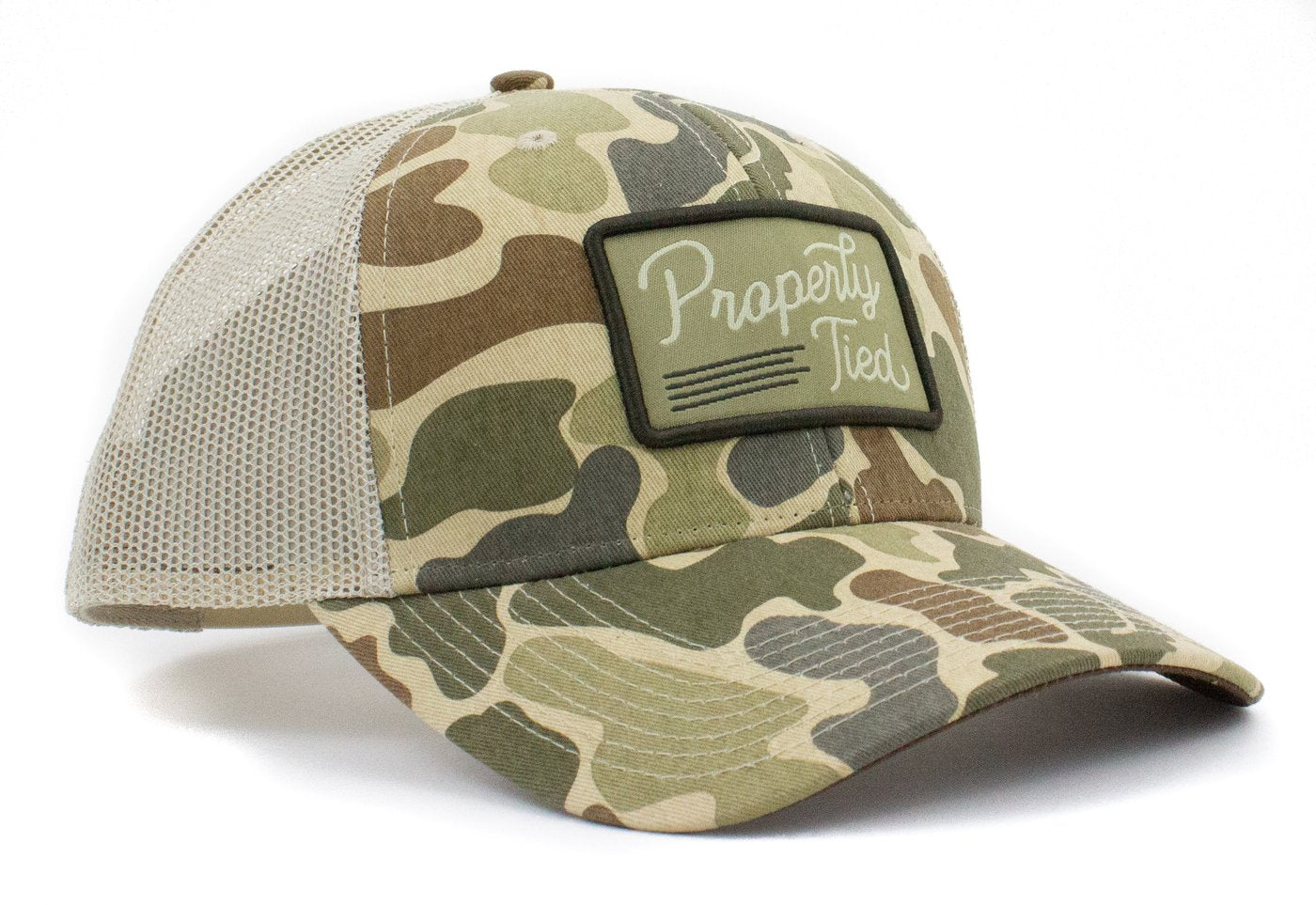 PT Youth Trucker Hat Vintage Camo